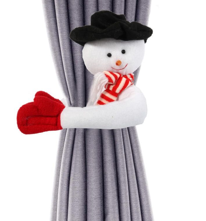 Bałwan na Rzep do Upięcia Zasłon 50 × 27 cm – Świąteczna Ozdoba